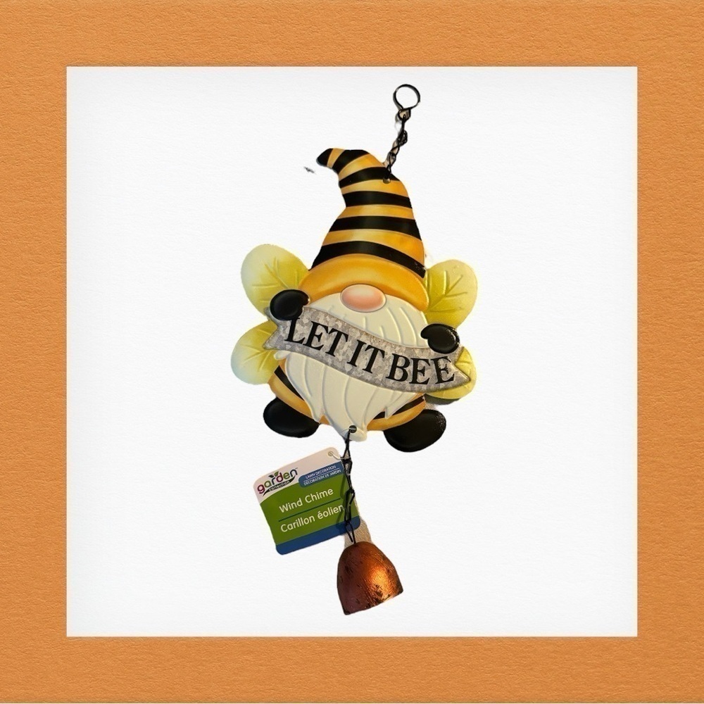 LET IT BEE Gnome wind chime (NWT)